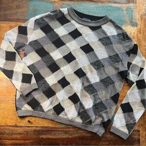 Ballantyne, Made in Italy, Men’s Argyle Mohair Blend Sweater (M)
